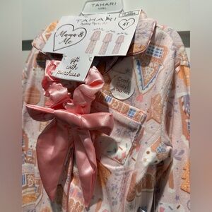 Tahari Mama and Me Matching Christmas Gingerbread Cookie Pajama Set - Girls 4T